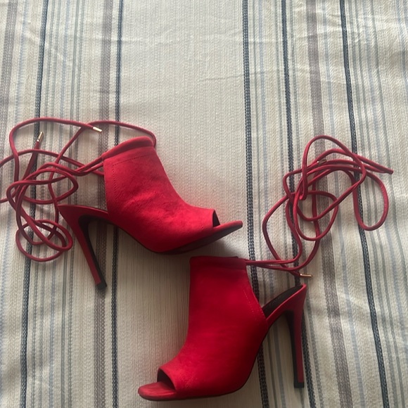 Charlotte Russe Shoes - Red strappy mule